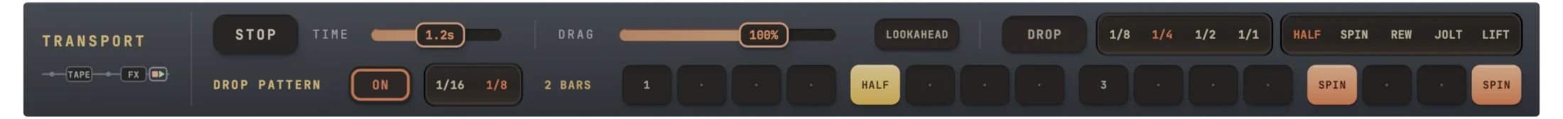 The Transport module of Tape Sway
